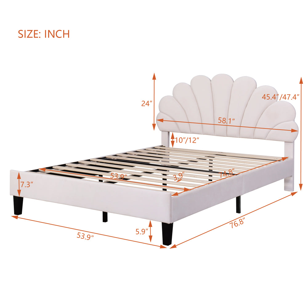 Velvet Platform Bed