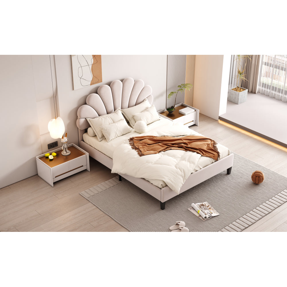 Velvet Platform Bed