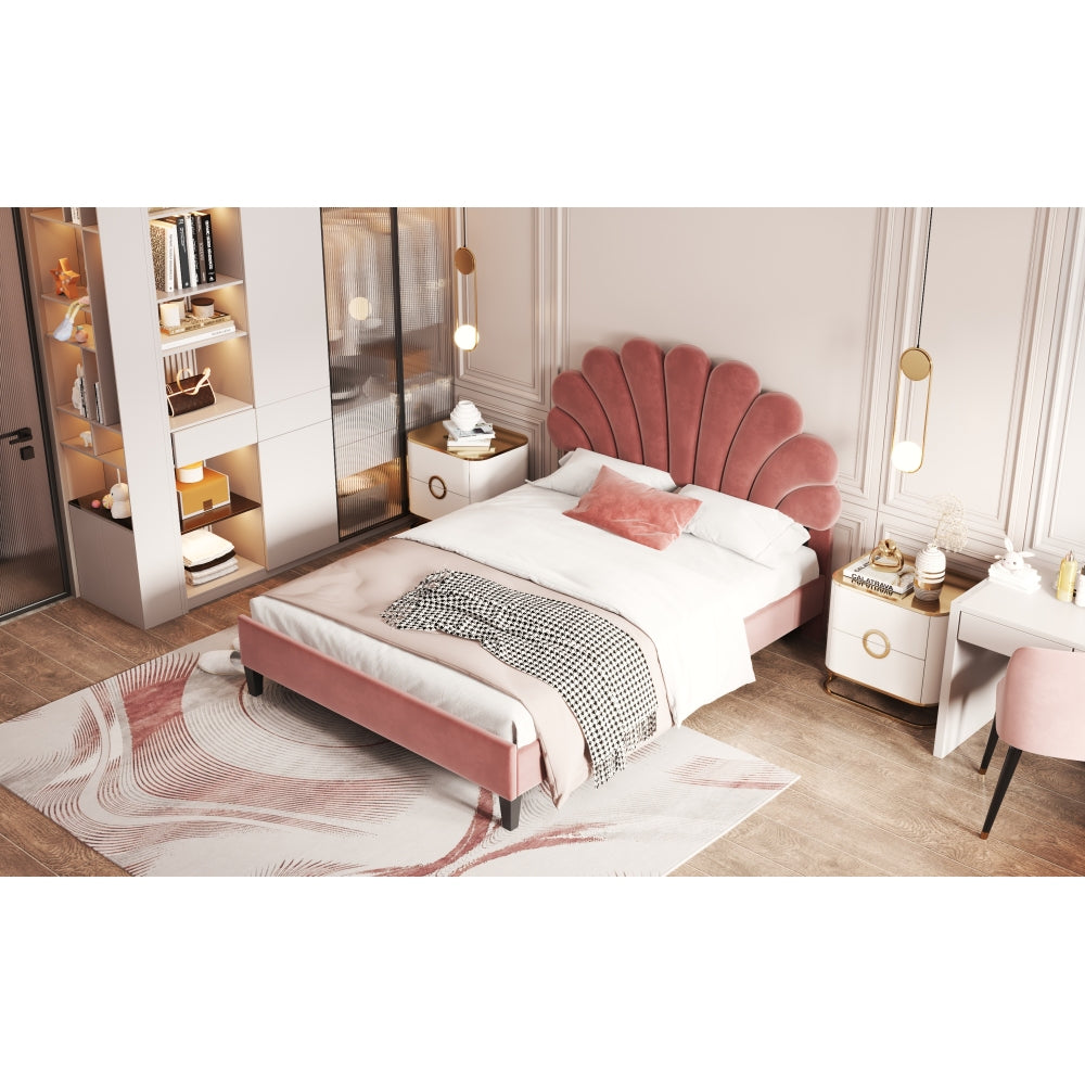 Velvet Platform Bed