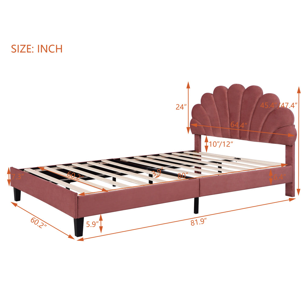 Velvet Platform Bed