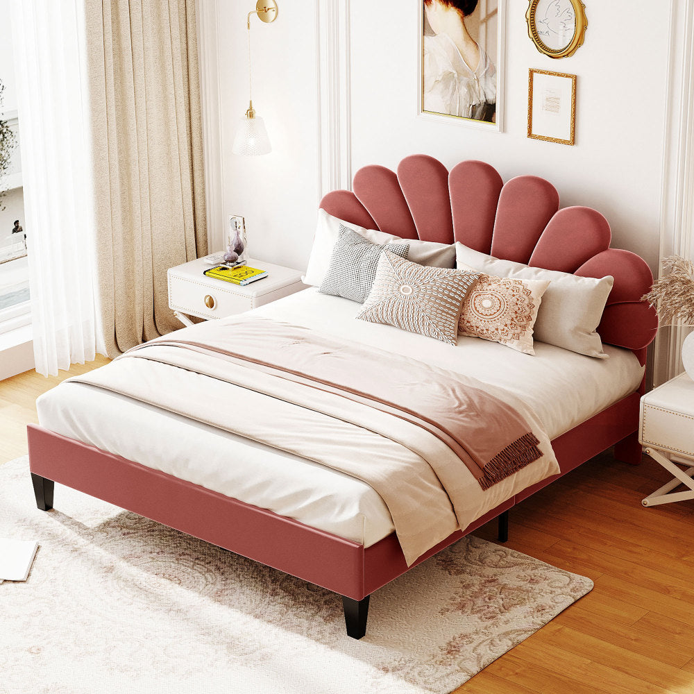 Velvet Platform Bed