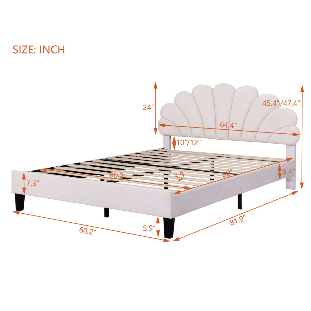 Velvet Platform Bed