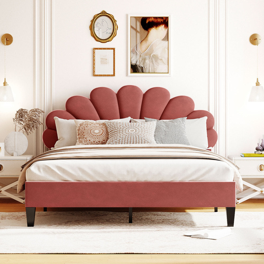 Velvet Platform Bed