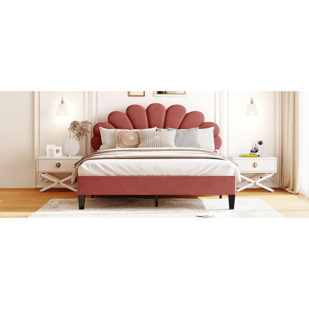 Velvet Platform Bed