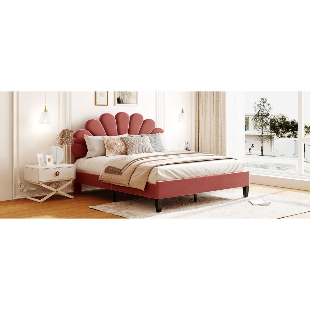 Velvet Platform Bed