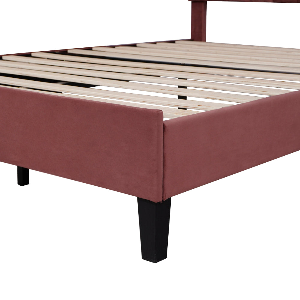 Velvet Platform Bed