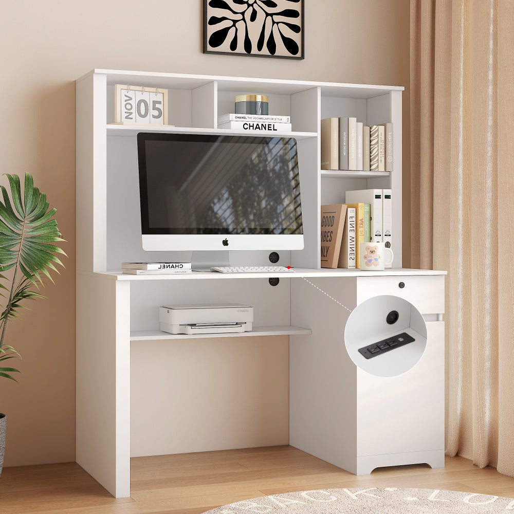 Computer Desk with Hutch & Bookshelf
