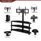 35.4 inch Black Multi-function TV Stand Height
