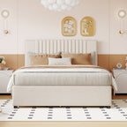 Upholstered Platform Bed with 2 Storage Drawers
