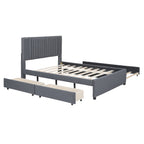 Upholstered Platform Bed with 2 Storage Drawers