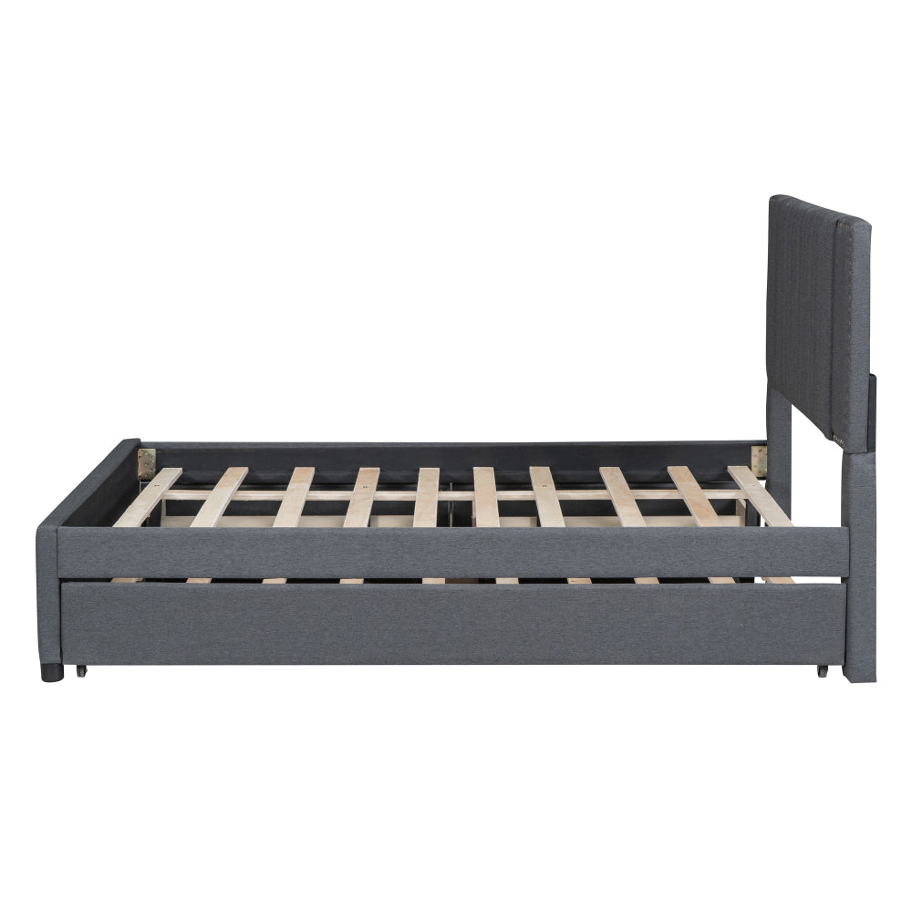 Upholstered Platform Bed with 2 Storage Drawers