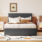 Upholstered Platform Bed with 2 Storage Drawers