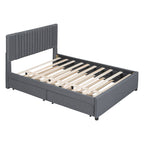 Upholstered Platform Bed with 2 Storage Drawers