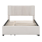 Upholstered Platform Bed with 2 Storage Drawers
