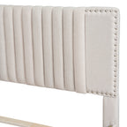 Upholstered Platform Bed with 2 Storage Drawers