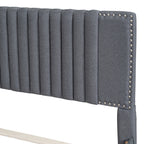 Upholstered Platform Bed with 2 Storage Drawers