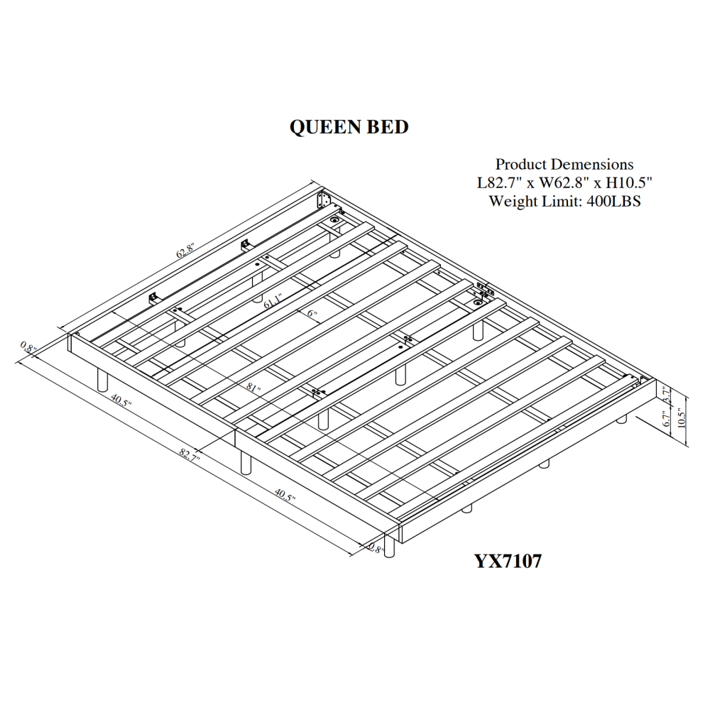 Modern Floating Platform Bed