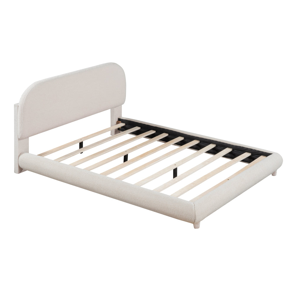 Teddy Fleece Upholstered Platform Bed
