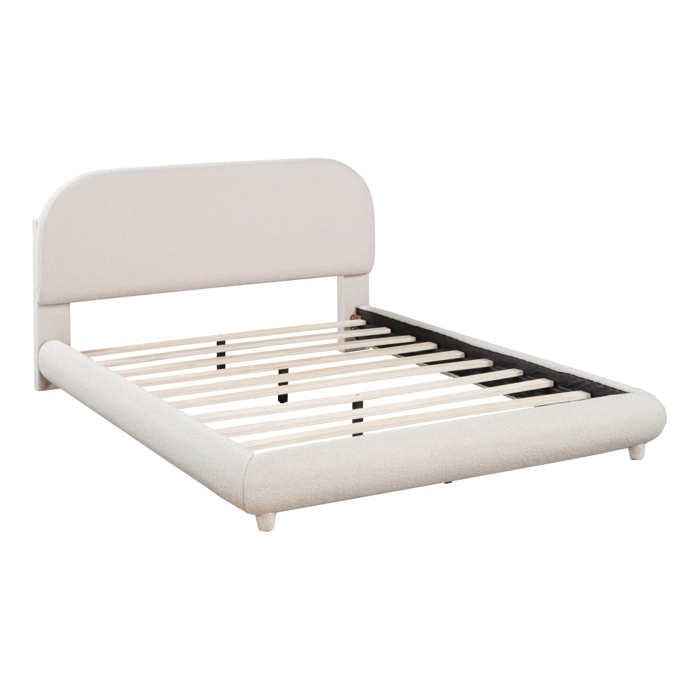 Teddy Fleece Upholstered Platform Bed