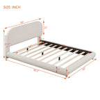 Teddy Fleece Upholstered Platform Bed