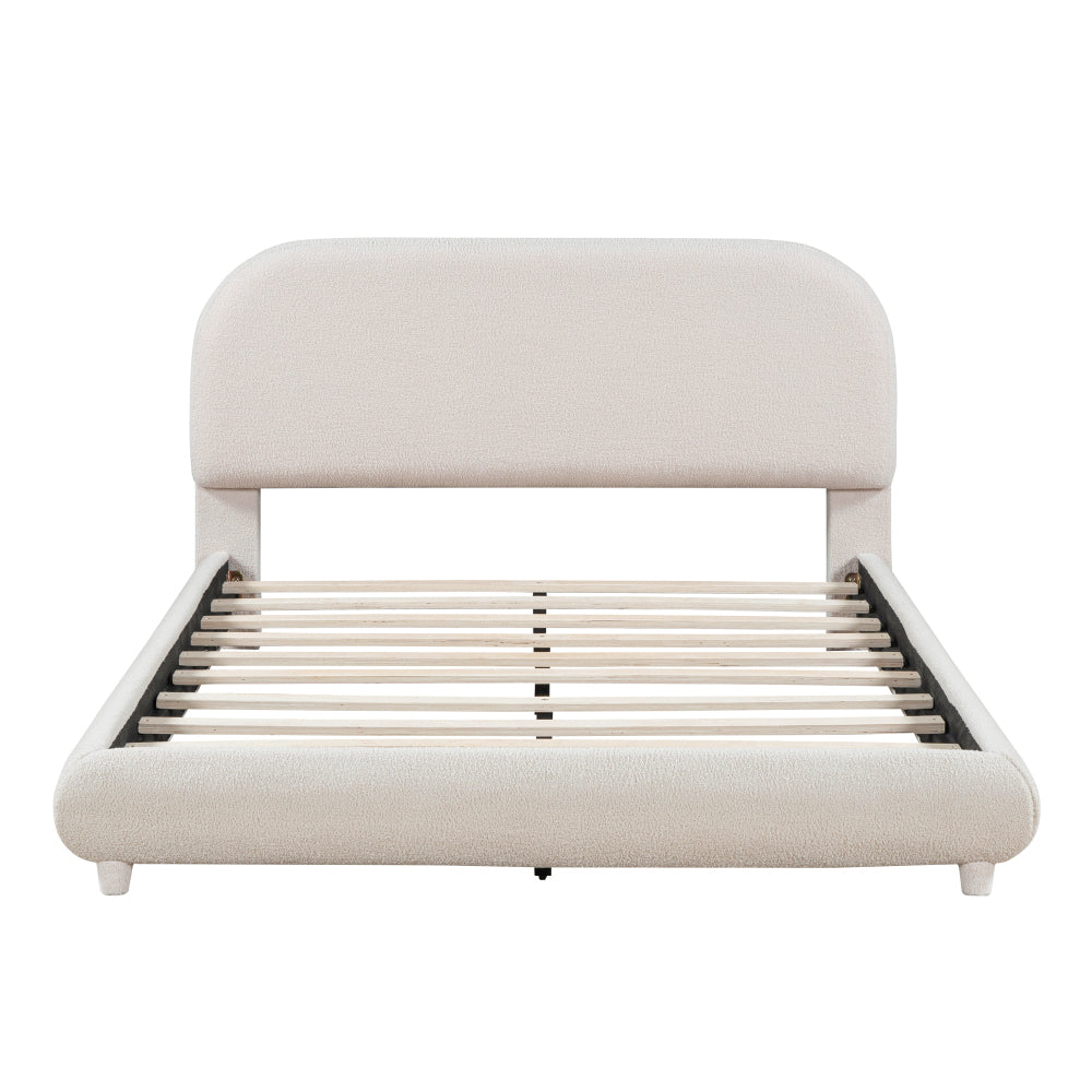 Teddy Fleece Upholstered Platform Bed
