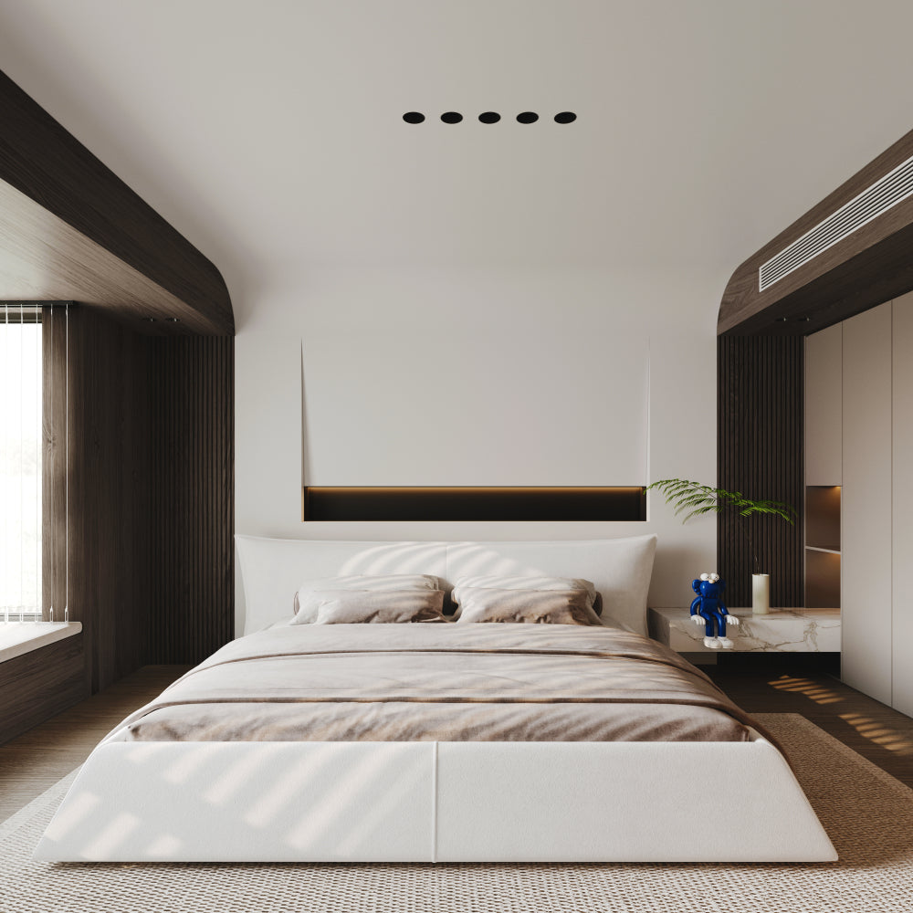 Velvet Upholstered Platform Bed
