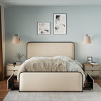 Upholstered Platform Bed with 4 Storage Drawers