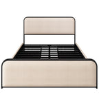 Upholstered Platform Bed with 4 Storage Drawers