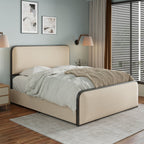 Upholstered Platform Bed with 4 Storage Drawers