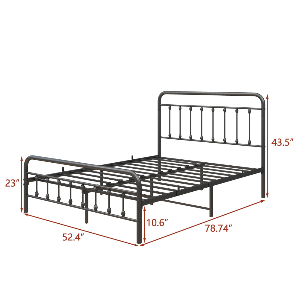 Victorian Metal Platform Bed Frame