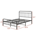 Victorian Metal Platform Bed Frame