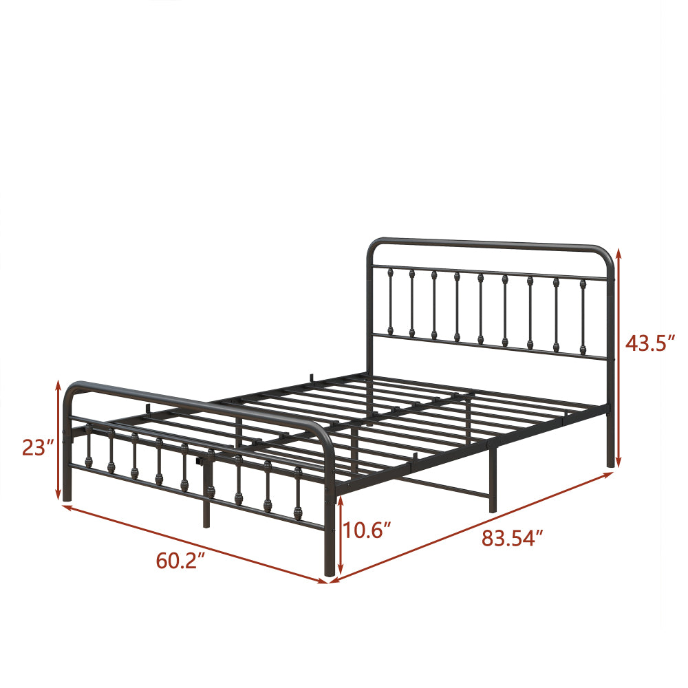 Victorian Metal Platform Bed Frame