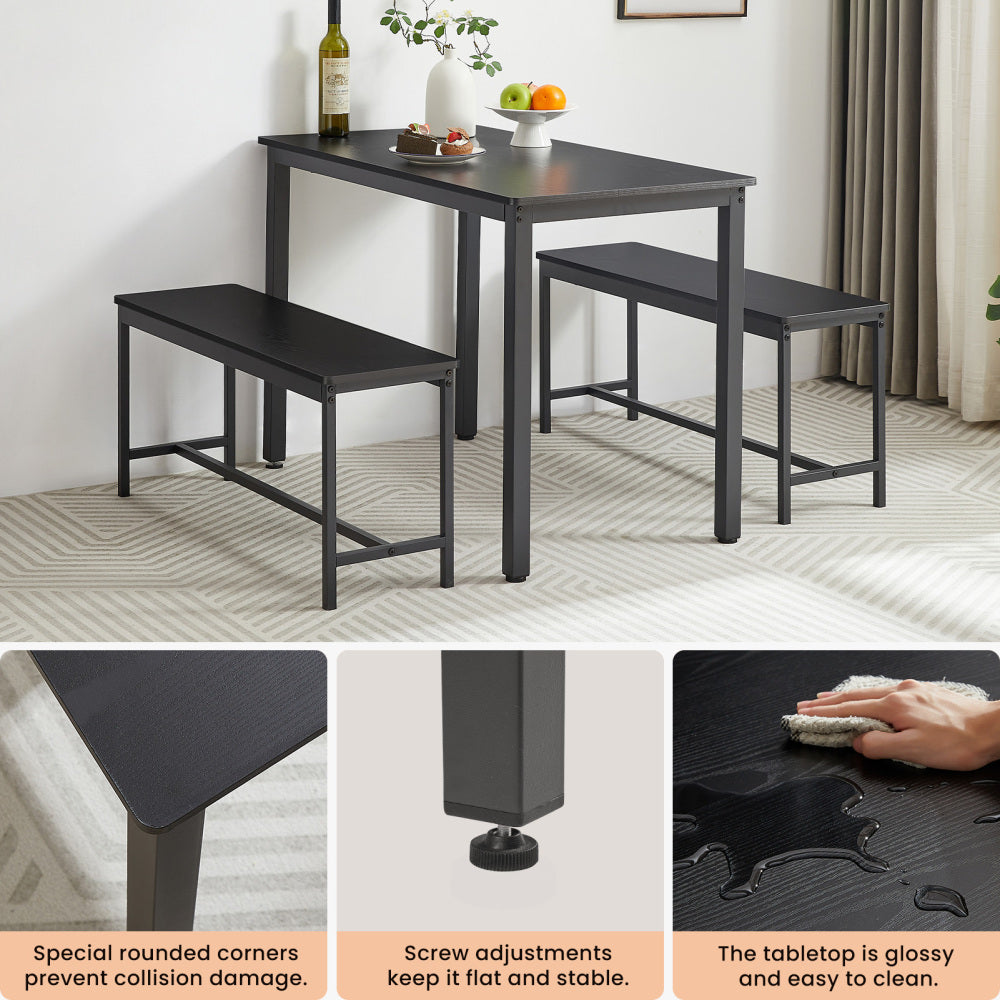 43.3" Industrial Dining Table Set for 4