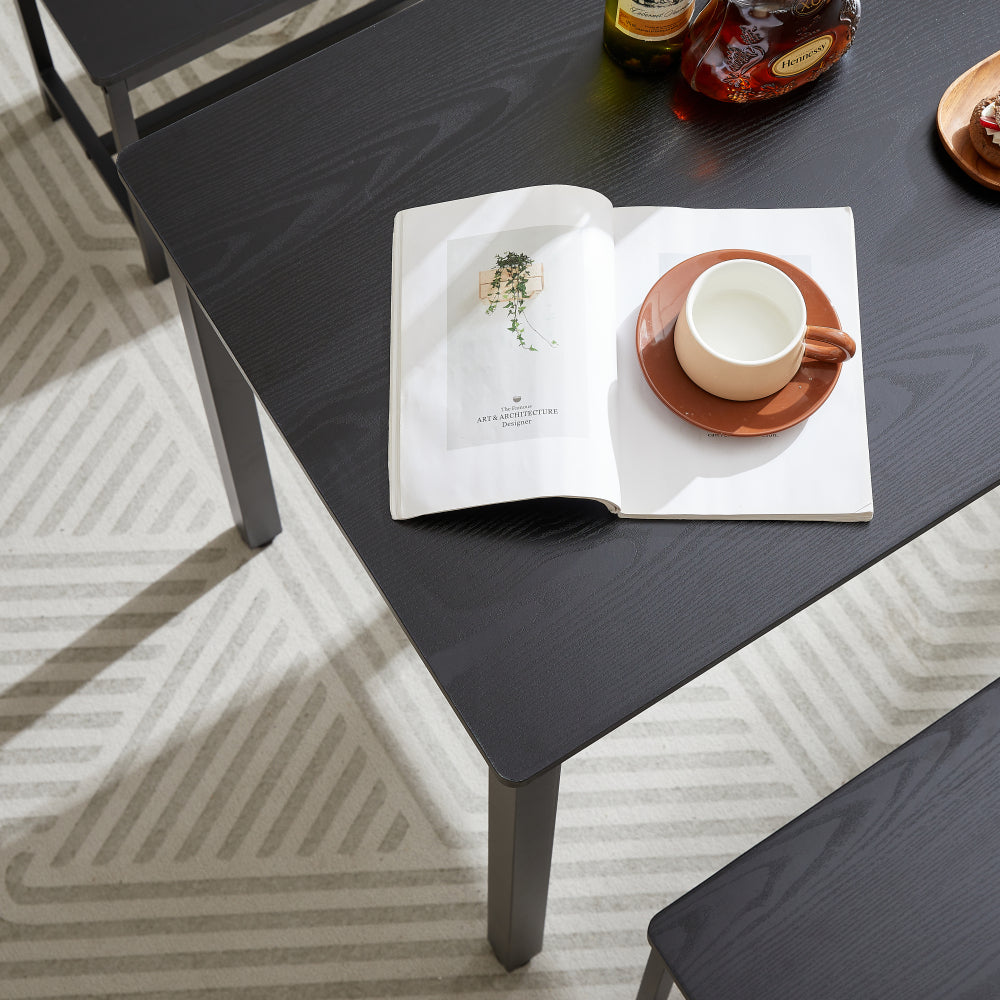 43.3" Industrial Dining Table Set for 4
