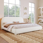 Boucle Upholstered Platform Bed