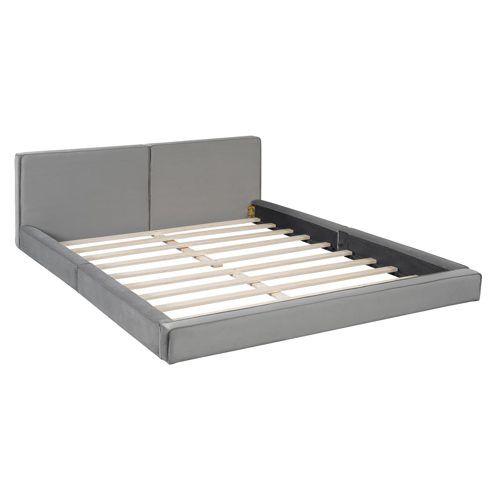 Velvet Upholstered Platform Bed