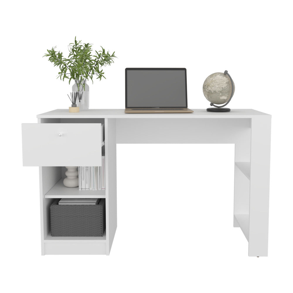 47" Modern Writing Desk with 1 Drawer + 4 Side