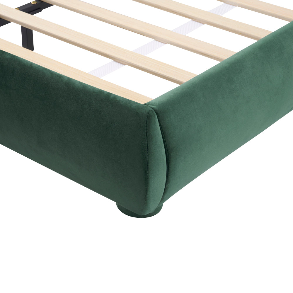 Boucle Upholstered Platform Bed