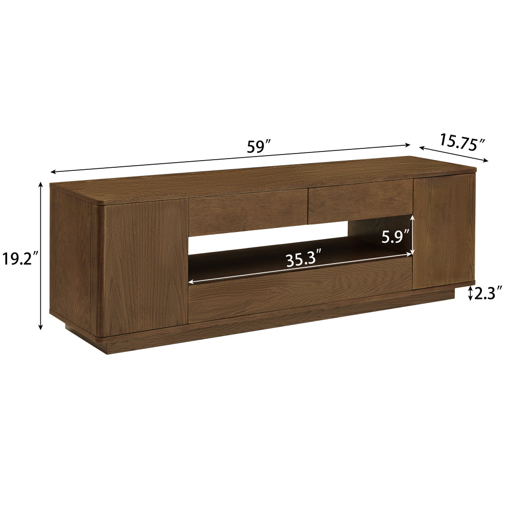 59" Mid Century Modern TV Stand for TVs up to 65"