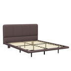 Floating PU Leather Platform Bed