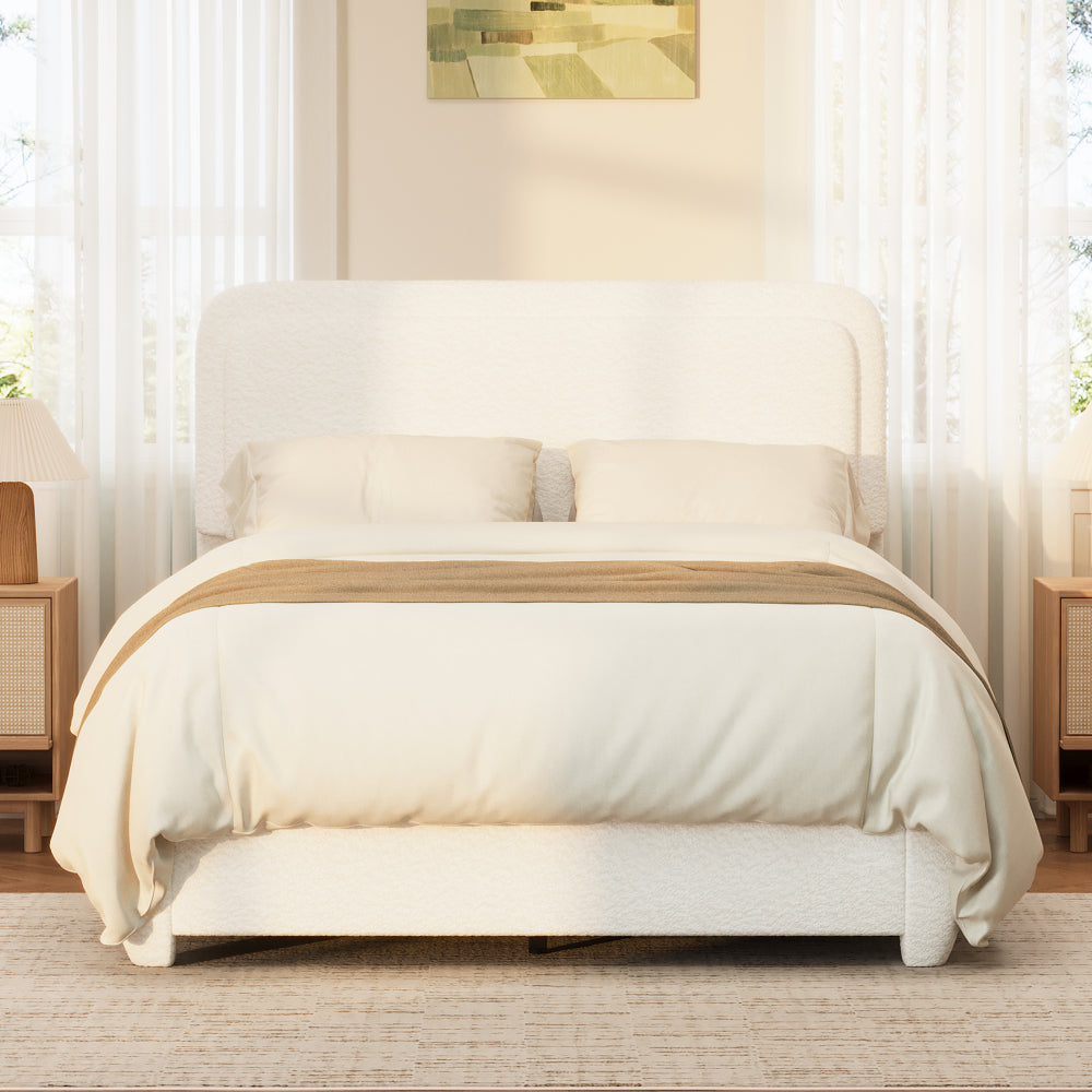Boucle Platform Bed