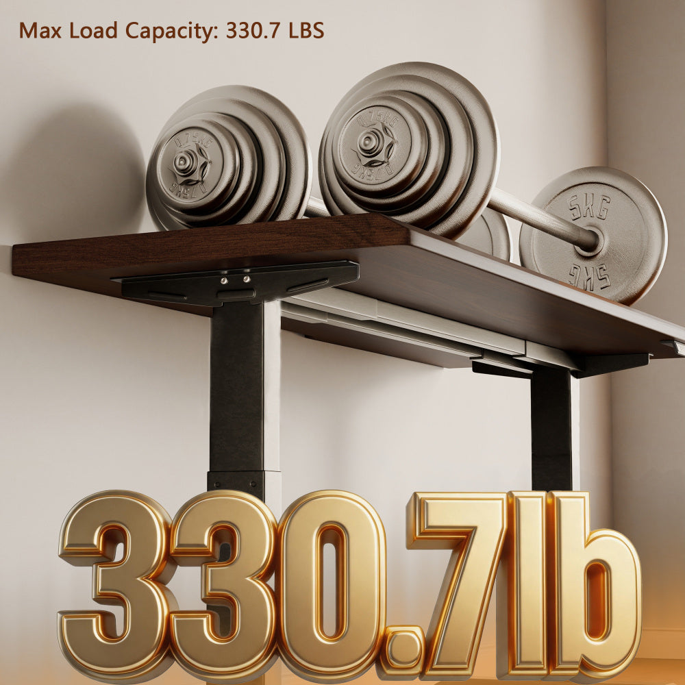 47" Solid Rubberwood Electric Standing Desk