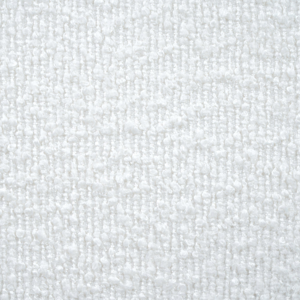 Cream Boucle Upholstered Platform Bed