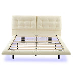 PU Leather Floating Platform Bed
