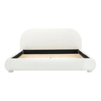 Boucle Upholstered Platform Bed