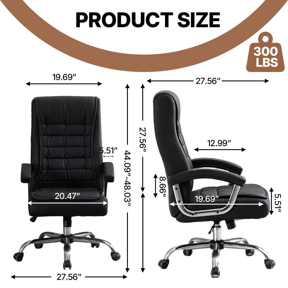 Executive High-Back PU Leather Office Chair