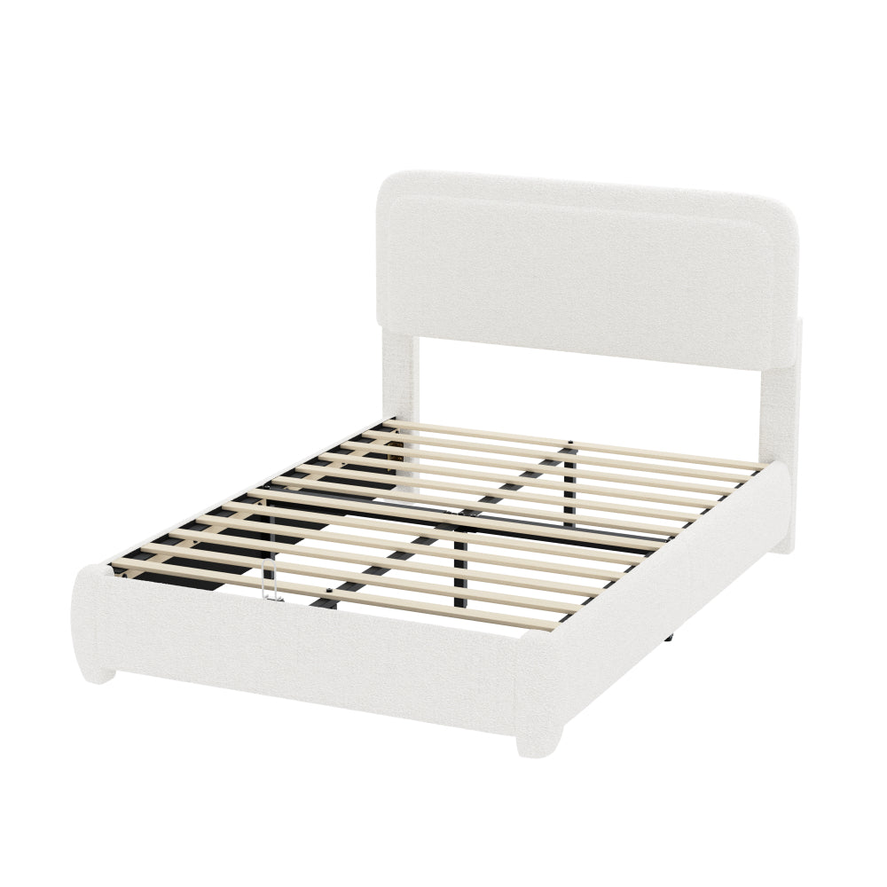 Boucle Platform Bed