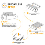 78.7" 3-in-1 Foldable Floor Sofa Bed