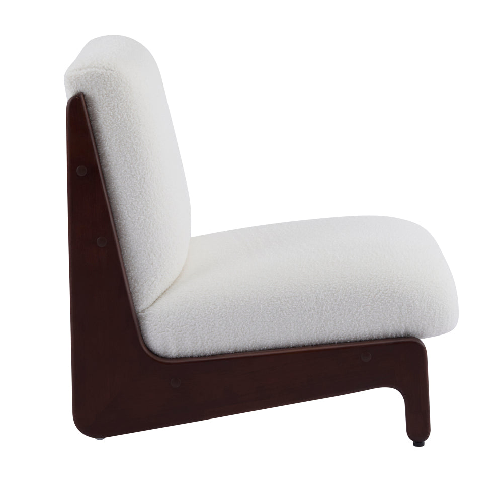 Scott Living Moda Accent Chair White with Walnut