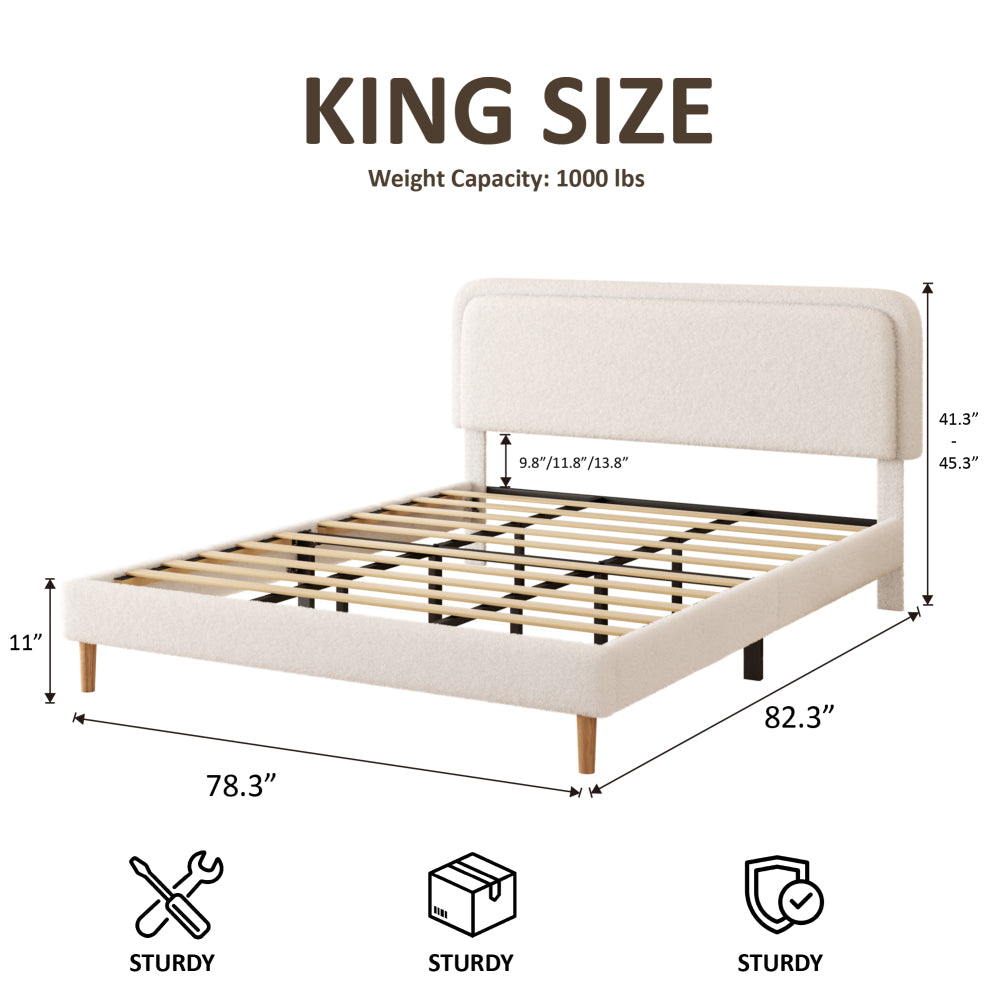 Teddy Bear Plush Platform Bed